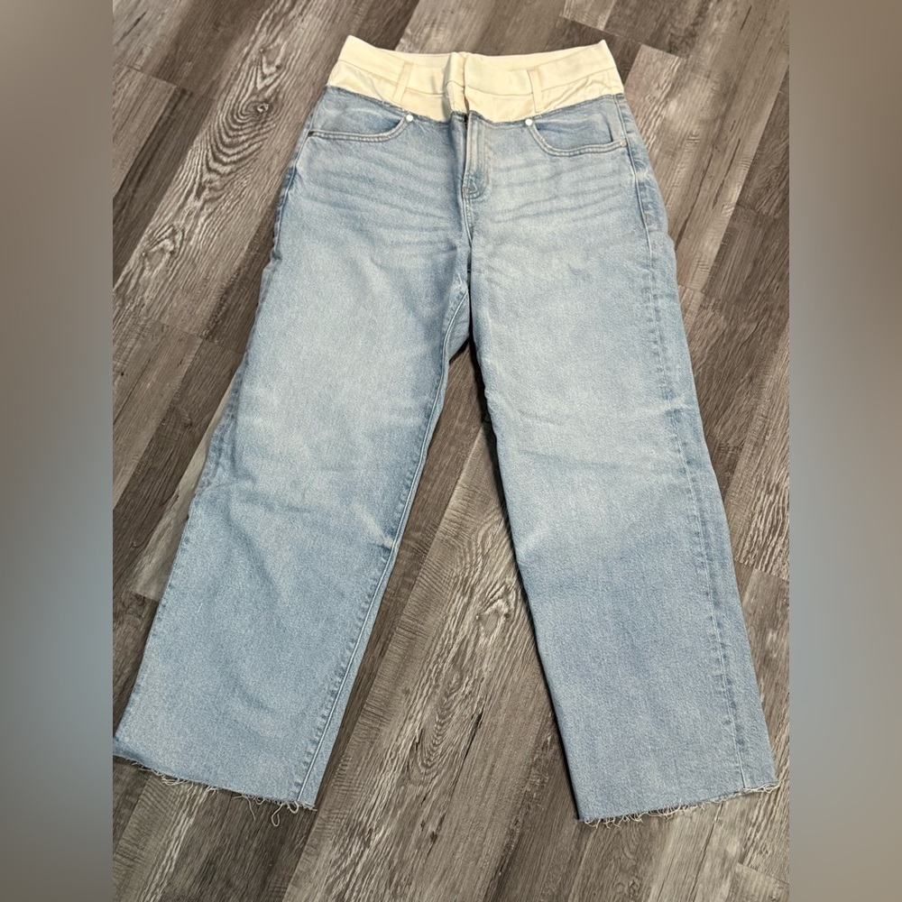 EXPRESS - High Waisted Relaxed Wide Leg or Straight Jeans